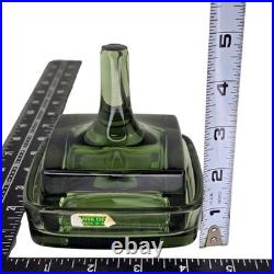 Vintage Midcentury Dansk Sweden Glass Green Ring Post Holder Trinket Dish Rare