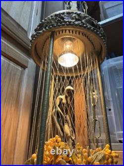 Vintage Modern Goddess Oil Rain Hanging Lamp MID Century 31 X 9 MCM Rare