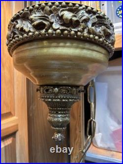 Vintage Modern Goddess Oil Rain Hanging Lamp MID Century 31 X 9 MCM Rare