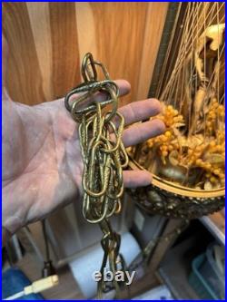Vintage Modern Goddess Oil Rain Hanging Lamp MID Century 31 X 9 MCM Rare