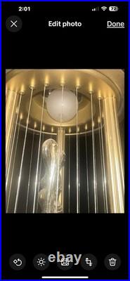 Vintage Modern Goddess Oil Rain Hanging Lamp MID Century 36 X 12 MCM Rare