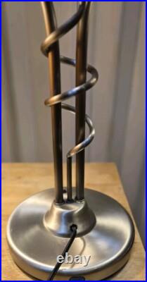 Vintage OH Lighting Lamp Unique Rare Midcentury ART GLASS Floral Globe 27