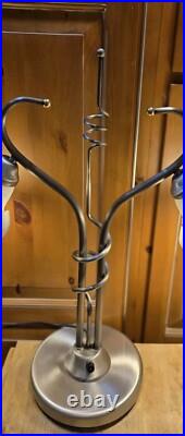 Vintage OH Lighting Lamp Unique Rare Midcentury ART GLASS Floral Globe 27