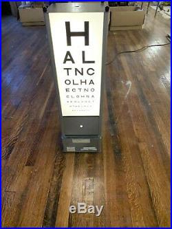 Vintage Opticians Eye Test Light, Floor Stand Lamp- RARE British Army Light, Bar