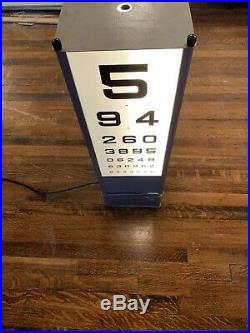 Vintage Opticians Eye Test Light, Floor Stand Lamp- RARE British Army Light, Bar