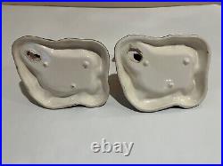 Vintage Pair of Mid Century Modern Art Deco Flamingo in Ponds/Ashtrays, Rare Vintage Pair of Mid Century Modern Art Deco Flamingo in Ponds/Ashtrays, Rare