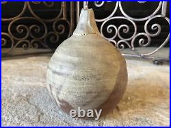 Vintage Pottery Vase Signed Rare Mid Century Modern Ceramic Weed Pot Buds Rustic