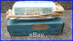 Vintage Pyrex Amish Butterprint Butter Dish Nos New In Box Nib Rare Htf Label