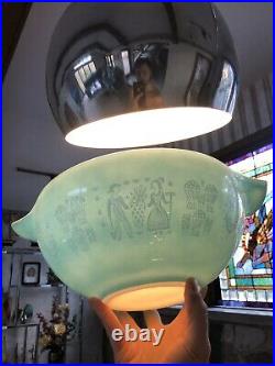 Vintage Pyrex Amish Butterprint Cinderella Mixing Bowl Set Turquoise RARE Mint