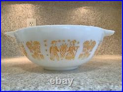 Vintage Pyrex Orange/Yellow Amish Butterprint #444 Cinderella Bowl 4 QT VTG RARE