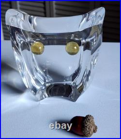 Vintage RARE Herb Ritts MCM Astrolite Lucite Owl Figurine WithGold Eyes 4 MINT