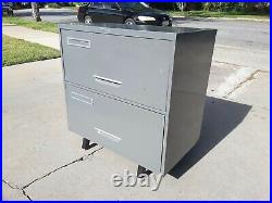 Vintage RARE Mid-Century SteelMaster 2-Drawer Cabinet CLEAN Modern Decor MCM