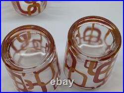 Vintage RARE Set of 12 MCM Geometric Glasses Cerve Italy Mid Century Modern ERA