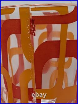 Vintage RARE Set of 12 MCM Geometric Glasses Cerve Italy Mid Century Modern ERA