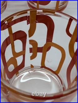 Vintage RARE Set of 12 MCM Geometric Glasses Cerve Italy Mid Century Modern ERA