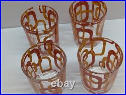 Vintage RARE Set of 12 MCM Geometric Glasses Cerve Italy Mid Century Modern ERA