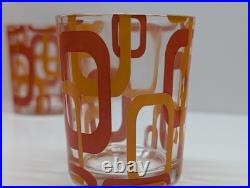 Vintage RARE Set of 12 MCM Geometric Glasses Cerve Italy Mid Century Modern ERA