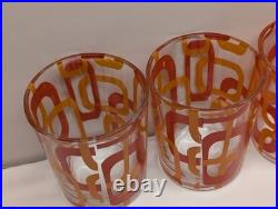 Vintage RARE Set of 12 MCM Geometric Glasses Cerve Italy Mid Century Modern ERA