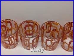 Vintage RARE Set of 12 MCM Geometric Glasses Cerve Italy Mid Century Modern ERA