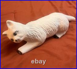 Vintage RARE WHITE CAMARK Pottery 16 Climbing wall Cat Mid-Century modern