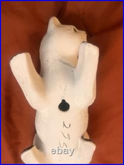 Vintage RARE WHITE CAMARK Pottery 16 Climbing wall Cat Mid-Century modern