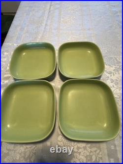 Vintage Rare 1949 Franciscan Tiempo Lime Green Square Dishes 24 Pieces