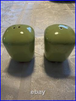 Vintage Rare 1949 Franciscan Tiempo Lime Green Square Dishes 24 Pieces