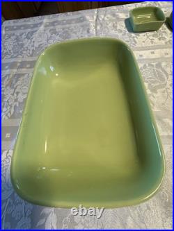 Vintage Rare 1949 Franciscan Tiempo Lime Green Square Dishes 24 Pieces