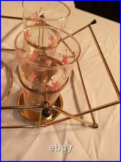 Vintage Rare Atomic Starburst Pink Federal Glass unknown desiger in Tipsy Tim
