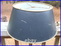 Vintage Rare BALDWIN Brass SERPENTINE BOUILLOTTE Electric Two Light TABLE LAMP