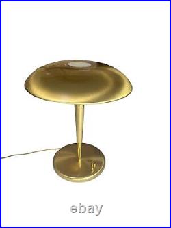 Vintage Rare Brass Saturn Pair Lamps Mid Century Modern UFO Flying Saucer Work