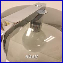 Vintage Rare Chrome Smoked Shade Desk Lamp Mid Century Modern Lighting