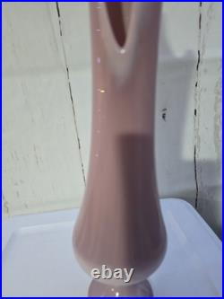 Vintage Rare Color Lilac L. E Smith Glass Swung Vase Mid Century Modern MCM Retro