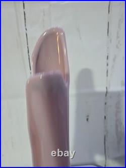 Vintage Rare Color Lilac L. E Smith Glass Swung Vase Mid Century Modern MCM Retro