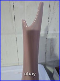 Vintage Rare Color Lilac L. E Smith Glass Swung Vase Mid Century Modern MCM Retro