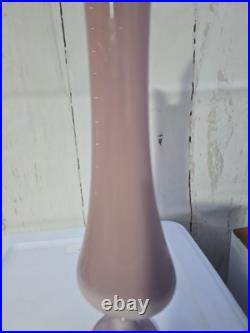 Vintage Rare Color Lilac L. E Smith Glass Swung Vase Mid Century Modern MCM Retro