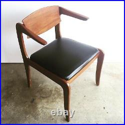 Vintage Rare Danish Style Mid-Century Modern Rosewood Carver Chair