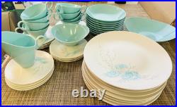 Vintage Rare MCM BROOKPARK Turquoise MUM melamine melmac 43 piece dinnerware set Vintage Rare MCM BROOKPARK Turquoise MUM melamine melmac 43 piece dinnerware set