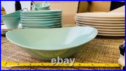 Vintage Rare MCM BROOKPARK Turquoise MUM melamine melmac 43 piece dinnerware set Vintage Rare MCM BROOKPARK Turquoise MUM melamine melmac 43 piece dinnerware set