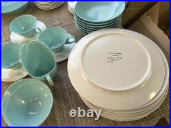 Vintage Rare MCM BROOKPARK Turquoise MUM melamine melmac 43 piece dinnerware set Vintage Rare MCM BROOKPARK Turquoise MUM melamine melmac 43 piece dinnerware set