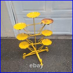 Vintage Rare Mid Century Modern Metal Multiple Plants Plant Stand 31