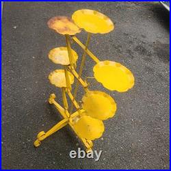 Vintage Rare Mid Century Modern Metal Multiple Plants Plant Stand 31