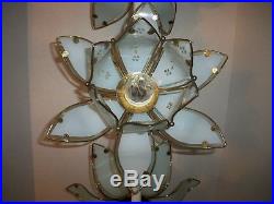 Vintage Rare Mid Century Modern White Lotus Flower Floor/Table Lamp