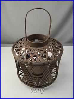 Vintage Rare Mid Century Modern Wooden Candle Lantern Authentic Vintage Rare Mid Century Modern Wooden Candle Lantern Authentic