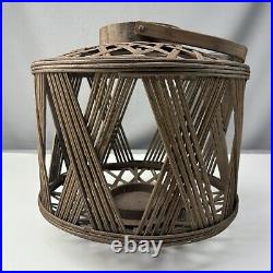 Vintage Rare Mid Century Modern Wooden Candle Lantern Authentic Vintage Rare Mid Century Modern Wooden Candle Lantern Authentic