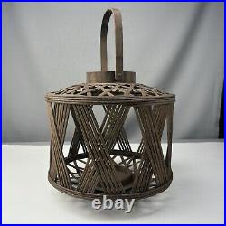 Vintage Rare Mid Century Modern Wooden Candle Lantern Authentic Vintage Rare Mid Century Modern Wooden Candle Lantern Authentic
