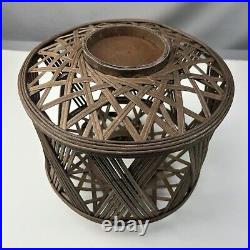Vintage Rare Mid Century Modern Wooden Candle Lantern Authentic Vintage Rare Mid Century Modern Wooden Candle Lantern Authentic
