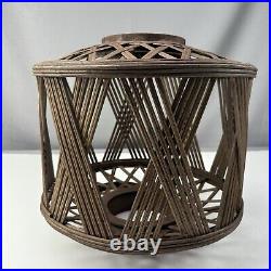 Vintage Rare Mid Century Modern Wooden Candle Lantern Authentic Vintage Rare Mid Century Modern Wooden Candle Lantern Authentic