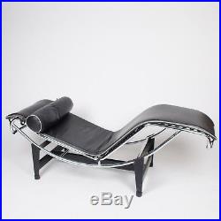 Vintage Rare Original Le Corbusier Cassina LC4 Chaise Lounge Chair Leather Knoll