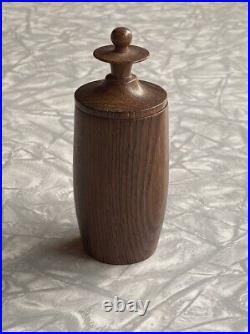 Vintage Rare Rosewood Canister, Toothpick Holder, Hand Carved, Mid-Century